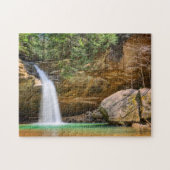 Puzzle Lower Falls à Old Man's Cave dans Hocking Hills (Horizontal)