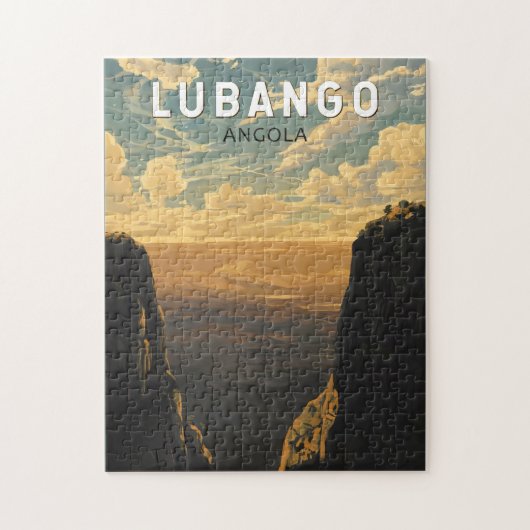Puzzle Lubango Angola Travel Art Vintage (Vertical)