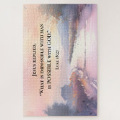 Puzzle Luc 18:27 Jésus répondit Possible avec la Bible de (Vertical)