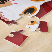 Puzzle Lucky Cat Cute Cartoon Fun Illustration Design (Côté)