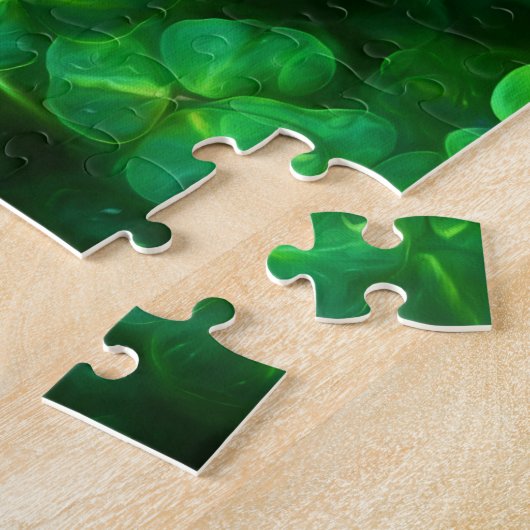 Puzzle Lucky Celtic Irish Green Shamrocks (Côté)