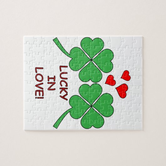 Puzzle Lucky In Love Hearts Clover (Horizontal)