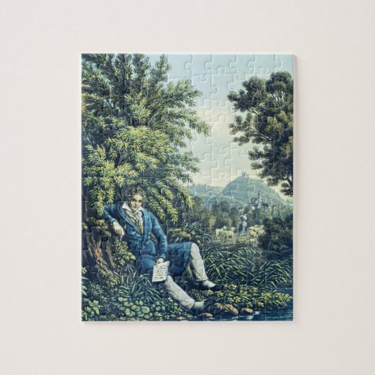 Puzzle Ludwig van Beethoven par une rivière (engravin (Vertical)