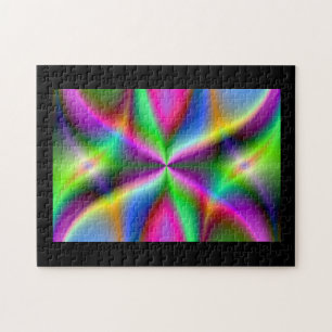 Puzzle Lueur métallique fractale colorée