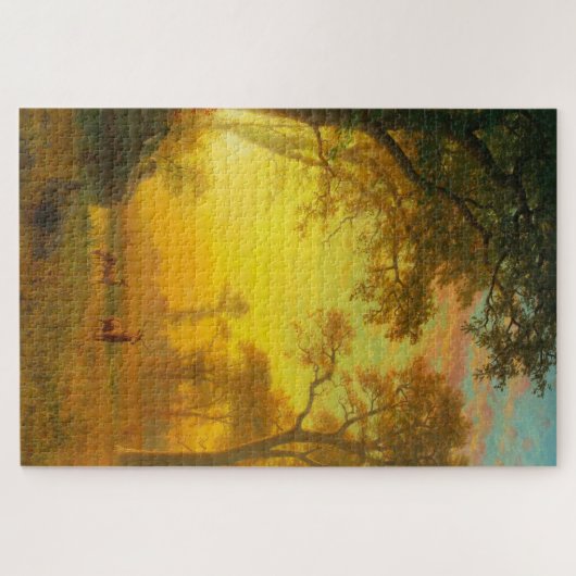 Puzzle Lumière dans la forêt (par Albert Bierstadt) (Horizontal)