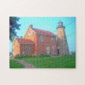 Puzzle Lumière Érié Grands Lacs Canada. (Horizontal)