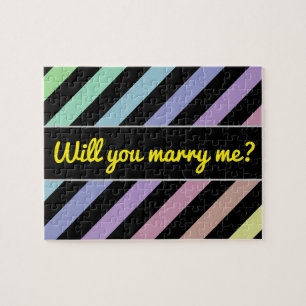 Puzzle Lumière Pastel Couleurs et Motif de rayures noires