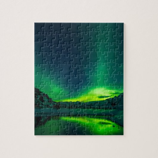 Puzzle Lumière verte du nord de l'Islande (Vertical)