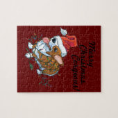 Puzzle Lumières de Noël de Noël de chiot de corgi de (Horizontal)