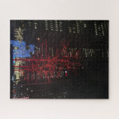 Puzzle Lumières de Noël des rennes New York City Manhatta (Horizontal)