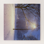 Puzzle Lumières de rue et couvert de neiges (Horizontal)