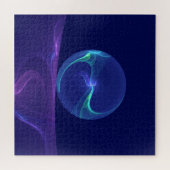 Puzzle Lumineuse Bleu Violet Rêve Abstrait Fractal Art (Horizontal)