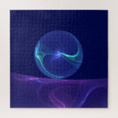 Puzzle Lumineuse Bleu Violet Rêve Abstrait Fractal Art (Vertical)