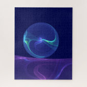 Puzzle Lumineuse Bleu Violet Rêve Abstrait Fractal Art (Vertical)