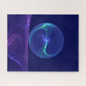 Puzzle Lumineuse Bleu Violet Rêve Abstrait Fractal Art (Horizontal)