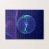 Puzzle Lumineuse Bleu Violet Rêve Abstrait Fractal Art (Horizontal)