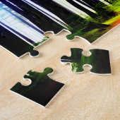 Puzzle Lumineux et ensoleillé dans la forêt de silhouette (Côté)