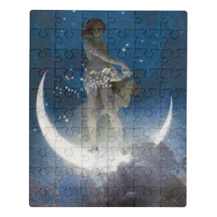 Puzzle Luna Goddess at Night Scattering Stars