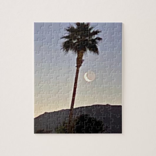 Puzzle Lune Argentée 🌙 Sous Le Palmier 🌴 (Vertical)