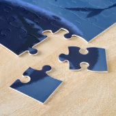 Puzzle Lune blanche de requin bleu sous la mer (Côté)