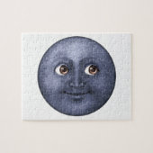 Puzzle Lune bleu foncé - Emoji (Horizontal)