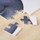 Puzzle Lune bleu foncé - Emoji (Côté)