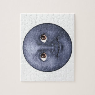 Puzzle Lune bleu foncé - Emoji