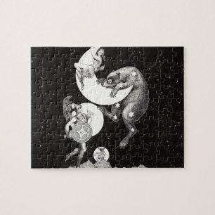 Puzzle Lune céleste ciel Univers Dieu Nuit Illustration