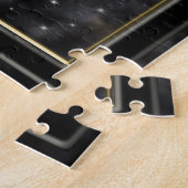 Puzzle Lune de chat cosmique et étoiles (Côté)
