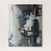 Puzzle Lune de miel (Mariée et salle sur un banc) (Vertical)