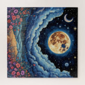 Puzzle Lune et ciel nocturne (Horizontal)