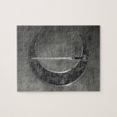 Puzzle Lune et épée celtiques grises (Horizontal)