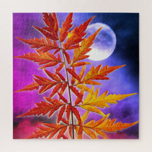 Puzzle Lune et Feuilles