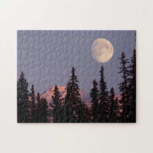 Puzzle Lune Hiver précoce | Ancrage, Alaska (Horizontal)