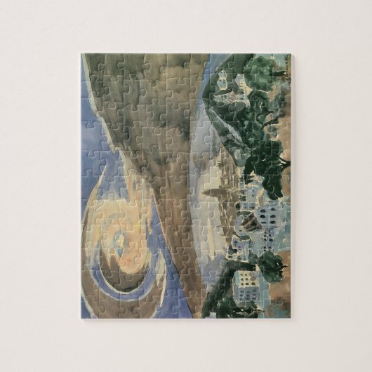 Puzzle Lune sur Barcelone par Walter Gramatte (Vertical)