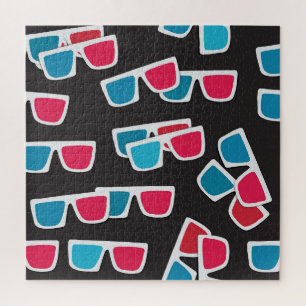 Puzzle Lunettes de cinéma 3D : Motif sans couture