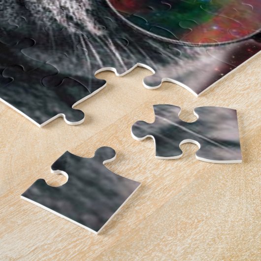 Puzzle Lunettes de port de chat de l'espace devant la (Côté)