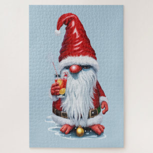 Puzzle Lutin norvégien tenant un cocktail de jus de canne