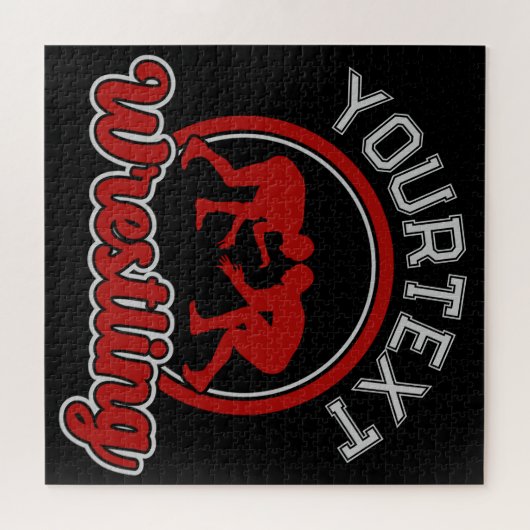 Puzzle Lutter AJOUTER LE NOM Grappe Champion d'équipe (Horizontal)