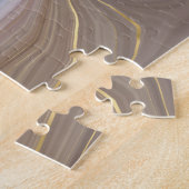 Puzzle Luxe Strata | Assiette rose Taupe bleu ardoise (Côté)
