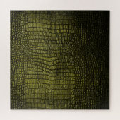Puzzle Luxueuse texture de peau de crocodile foncé. (Horizontal)