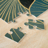 Puzzle Luxueux or Ginkgo, art vintage. (Côté)