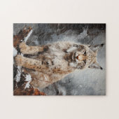 Puzzle Lynx en hiver (Horizontal)