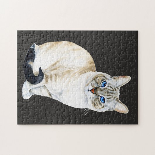 Puzzle Lynx Point Siamese Chat (Horizontal)