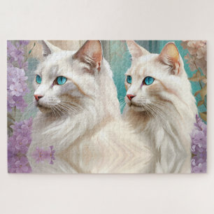 Puzzle Lynx Point Siamese Portrait Art