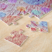 Puzzle Lynx souriant et coloré - abstrait (Côté)