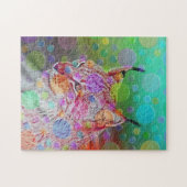 Puzzle Lynx souriant et coloré - abstrait (Horizontal)