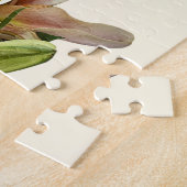 Puzzle Lys asiatiques et oeillets rose saumon (Côté)