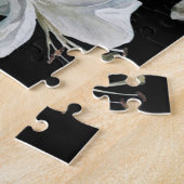 Puzzle Lys, blanc rose, motifs floraux. (Côté)