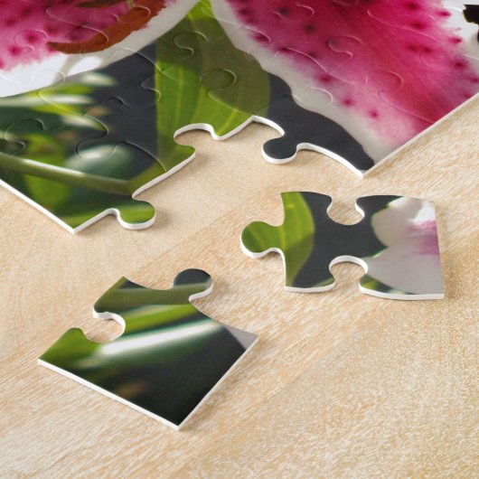 Puzzle Lys roses fleurs tropicales roses rose (Côté)